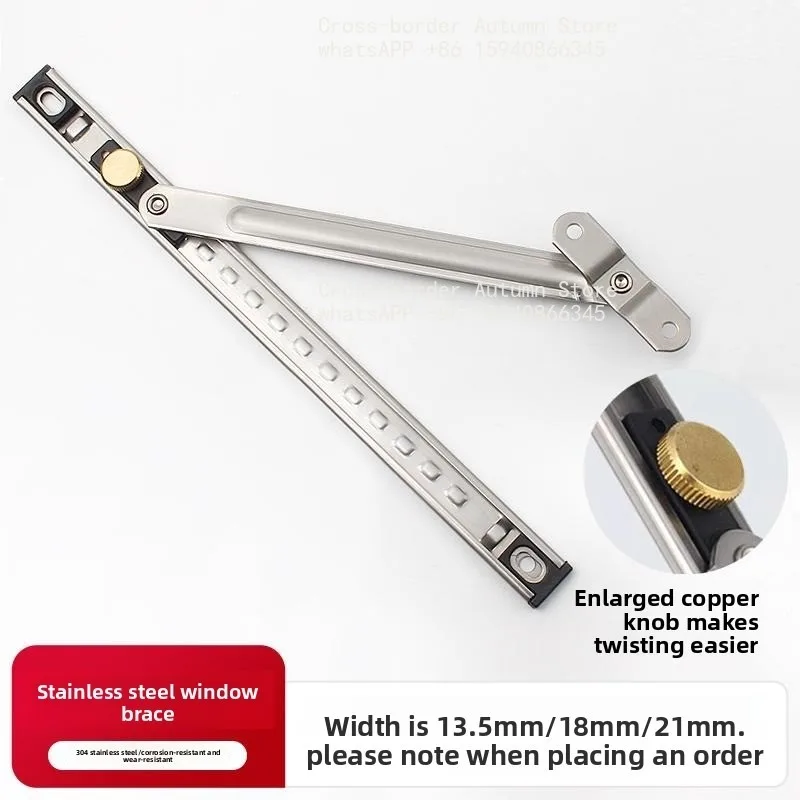 Window Limiter Aluminum Alloy Broken Bridge Wind Brace 304 Stainless Steel Sliding Brace Telescopic Rod Inner Opening Window