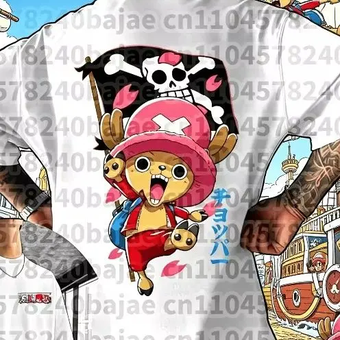 2026 Neues Unisex Baumwoll-T-Shirt ONE PIECE Tony Tony Chopper 2026 Sommer Harajuku Anime Bedruckt Großes Lockeres Eltern-Kurzarmshirt