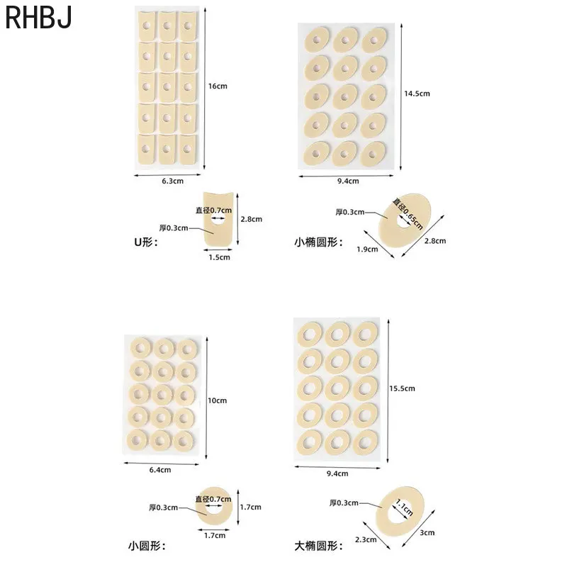 15/30/60pcs / Sheet Latex Foot Patch for Preventing Calluses Foot Friction Specific Areas The Soles Tops of Feet for Men Women