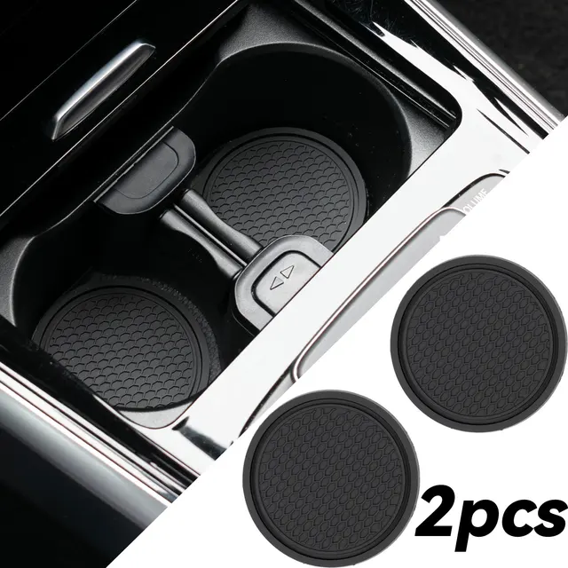 2 SZTUK Uniwersalny czarny samochodowy uchwyt na kubek Wkładka pod kubek Antypoślizgowe maty do VW Honda Volvo Tesla Toyota Audi BMW Akcesoria