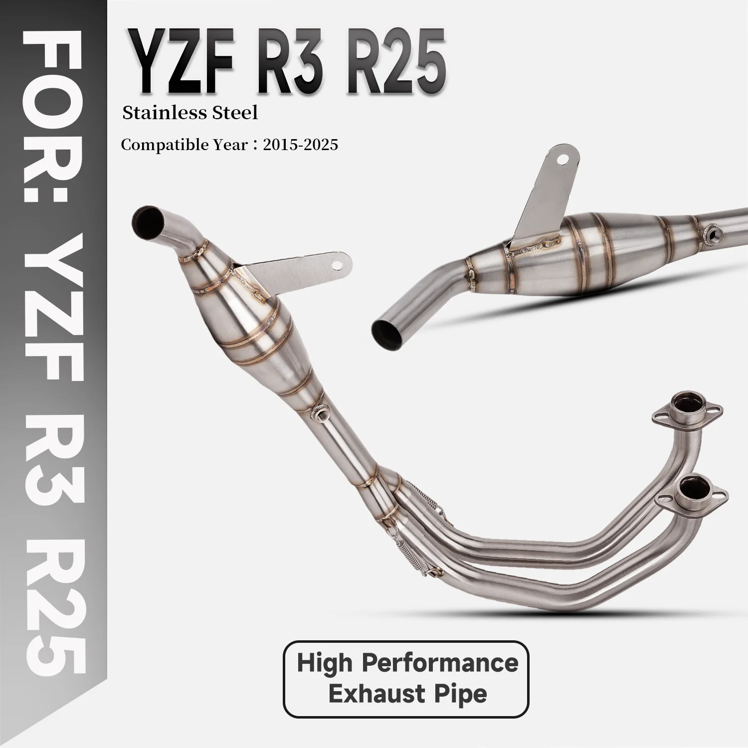 

For YZF R3 R25 MT03 MT25 2015-2025 Motorcycle Exhaust System Front Link Pipe Connect Original Escape Muffler
