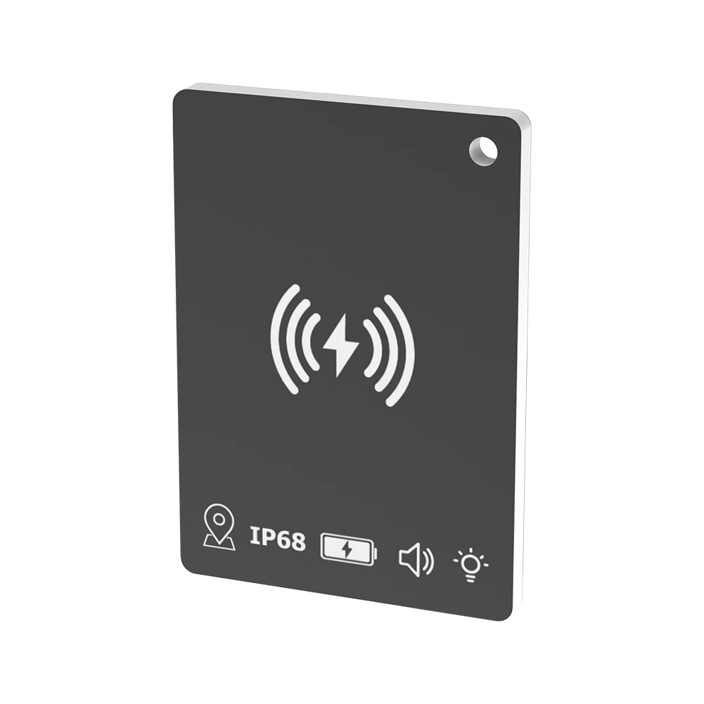 بطاقة تتبع رفيعة للغاية للشحن اللاسلكي مقاومة للماء تعمل من Apple Find My Ultra Thin Tracker لتتبع المحفظة بدون جهد