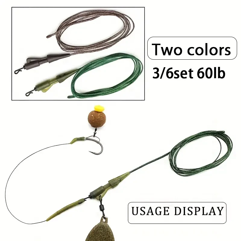 YOTO Chod Rig Leadcore – Líder trenzado de carpa sin plomo - imagen 5