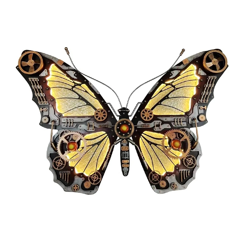 

Bar KTV restaurant creative industrial wind luminous butterfly Internet celebrity ambient light background wall decoration