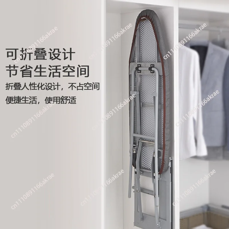 Cloakroom Household folding wardrobe Internal ironing board Hidden ironing board Electric iron rack Push-pull damping