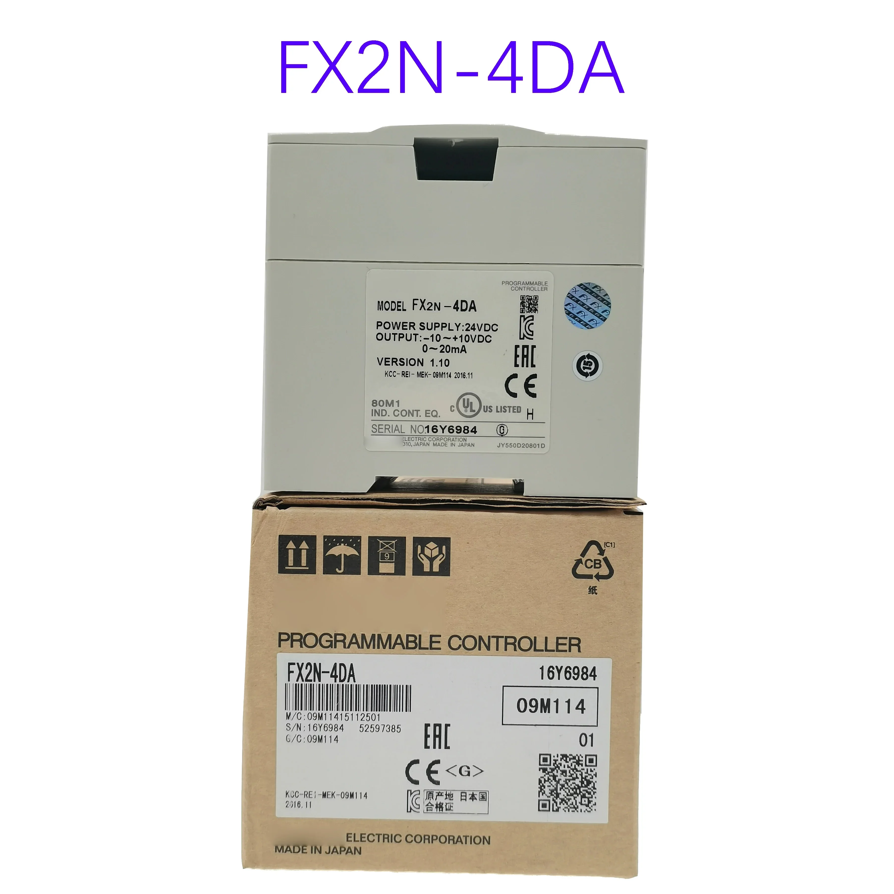 Original FX2N-4DA PLC expansion module FX2N4DA spot