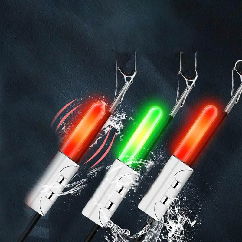 الصيد رود ضوء كليب مصباح الصيد عصا قضيب جرس USB تهمة مضيئة معالجة ليلة مشرق مصباح الأسماك جرس مؤشر إنذار الدائري