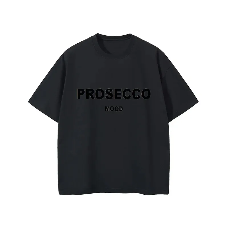 PROSECCO MOOD Women Summer T shirt Trend Luxury Style Printed Oversized T shirt 2024 Designer Clothing Female Vintage T shirts