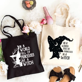 Hexe Gesicht Stil Taschen Frauen Halloween Party Faltbare Tragetaschen Y2K Mode Einkaufstaschen Casual Damen Handtaschen