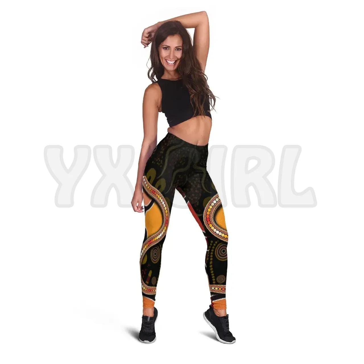 Yx menina das mulheres para a menina cobra com pintura de ponto 3d impresso leggings sexy elástico feminino leggings magros gótico yoga leggings