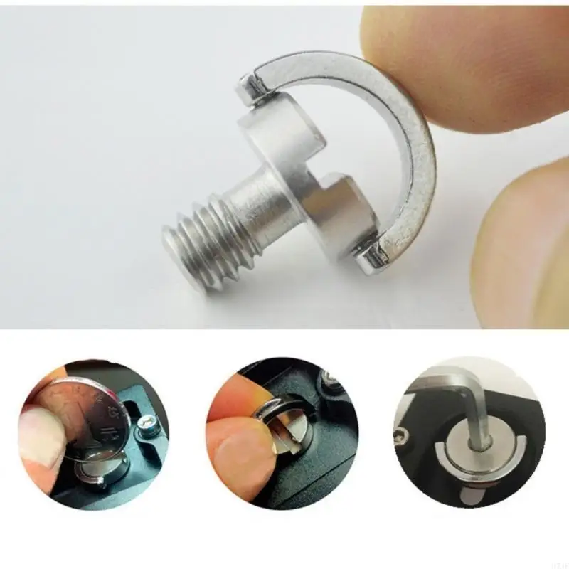 H7JF 2PIECES 1/4INCH D 링 QUICL 릴리스 플레이트 및 볼 헤드 용 삼각용 나사