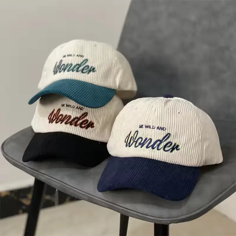 Chapéu feminino carta bordado vintage veludo boné de beisebol outono e inverno quente chapéu masculino feminino fresco hip hop chapéu osso gorras