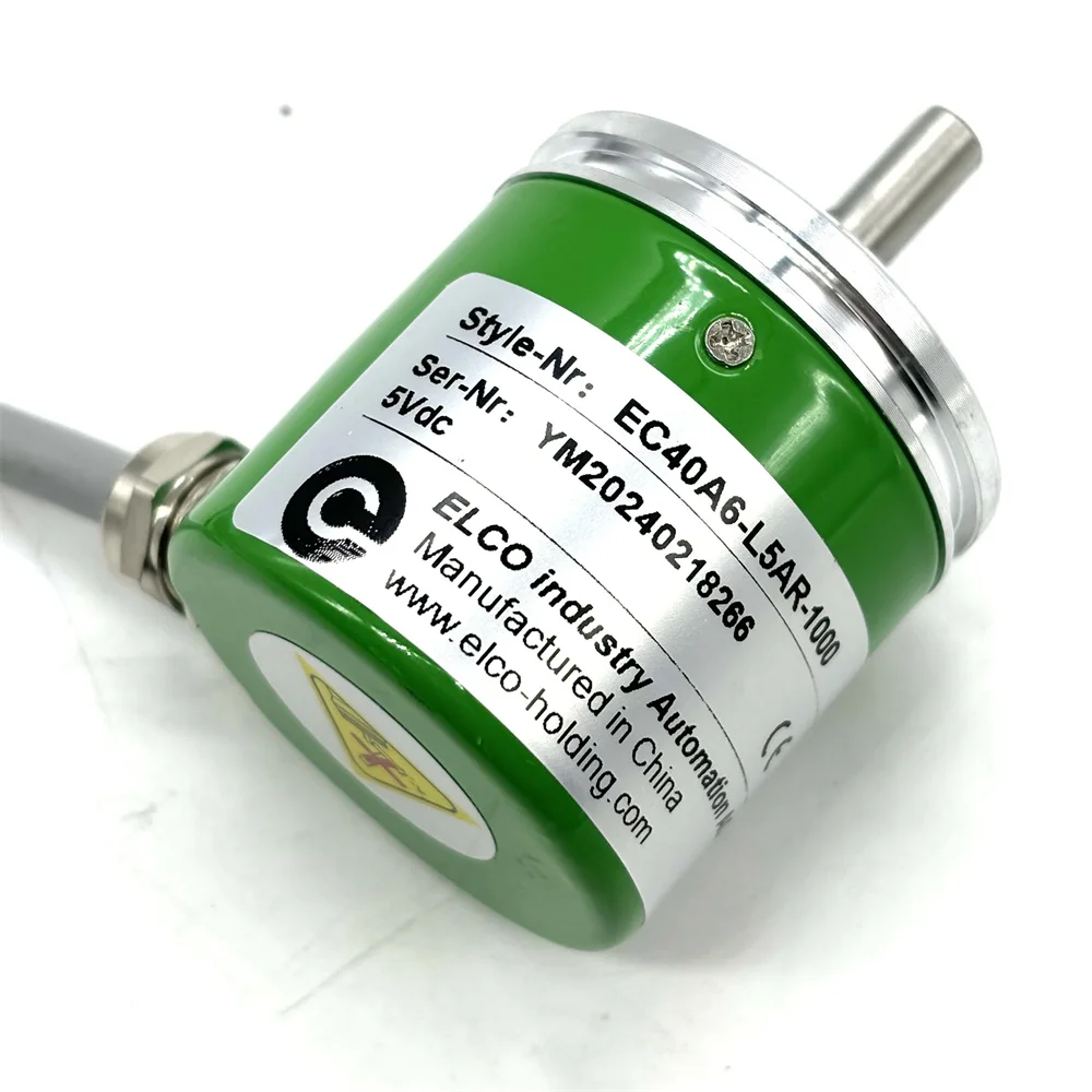 ELCO Micro shaft Photoelectric incremental encoder aluminium EC40A6-L5AR-1000 RS422 IP66