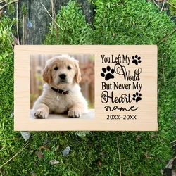 Personalized Pet's Photo Customize Name Urns for Dog or Cat Remains Ashes Loss Pet Memorial Remembrance Gift Dog Memory Wood Box