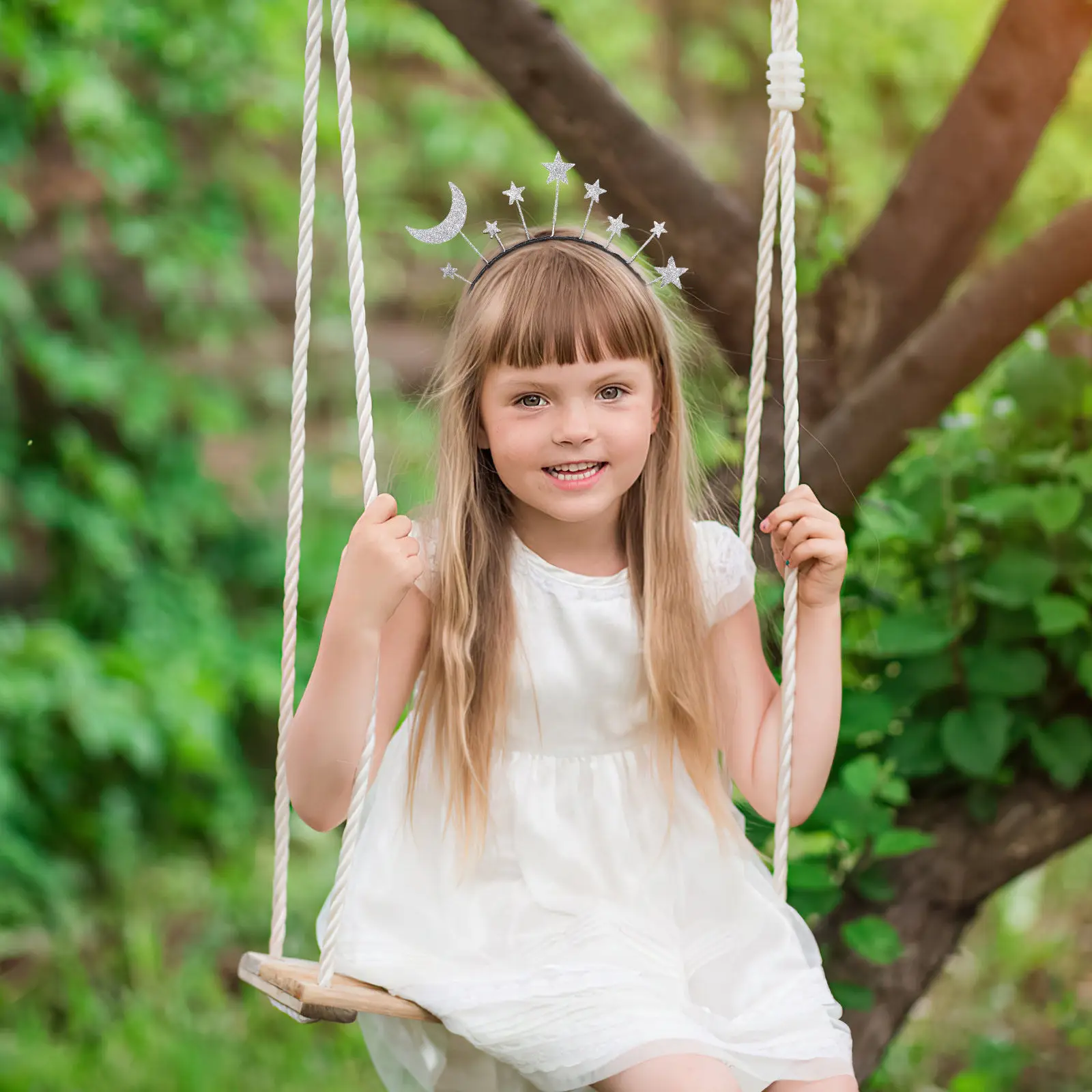 

1 шт. Повязка на голову с ушками звезды и луны, блестящая, модная, для вечеринок, на Рождество, день рождения, косплей, костюм, для взрослых женщин, креативная