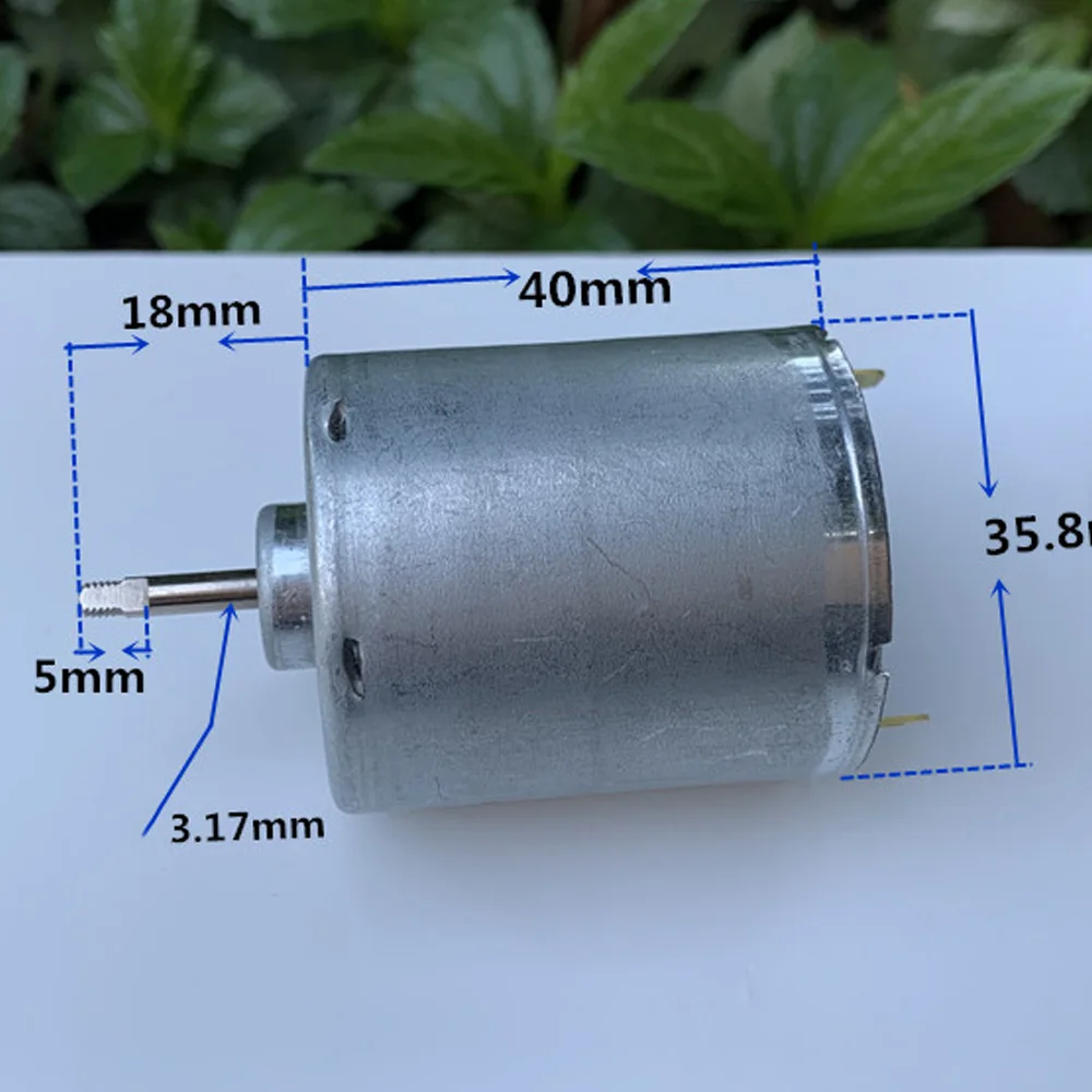 DC 535 Motor 3.7V 5V 6V Micro Electric Round Motor 35.8mm High Speed Power Threaded Shaft Carbon Brush  Car Boat Toy Model