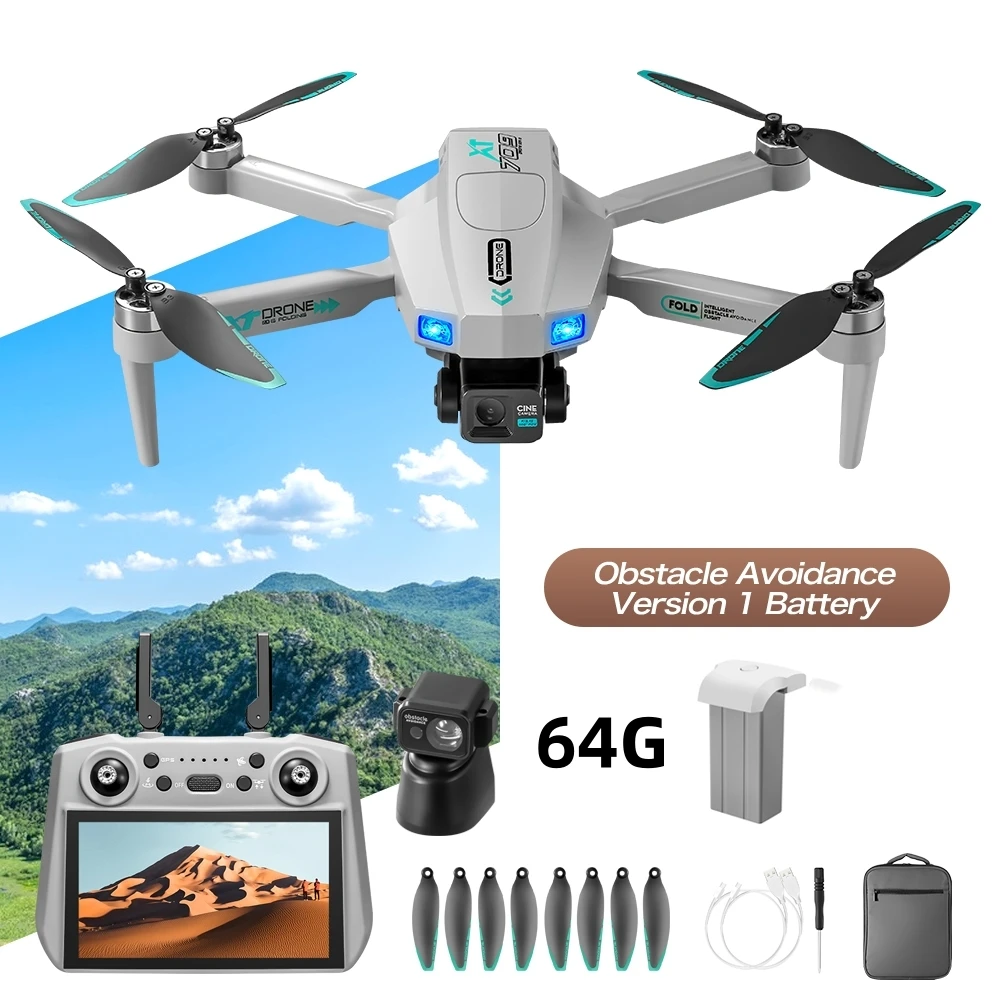 XT709 Hd Dual Camera Met Gps 5G Wifi Groothoek Fpv Real-Time Transmissie Rc Afstand 2Km Professionele Drone