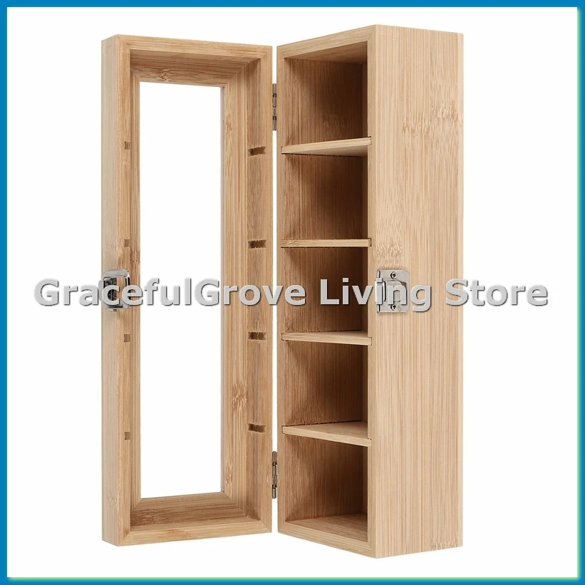 

Multifunctional Bamboo System Tea Bag Jewelry Organizer Storage Box 5 Compartments Tea Box Organizer Sugar Container-ABFB