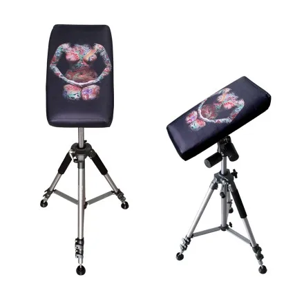 Reposabrazos ajustable de acero inoxidable para tatuaje, silla estampada