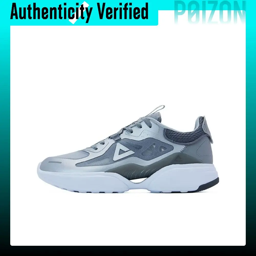 PEAK Fengyi Light Rebound Lightweight And Breathable Low top Sports Casual Shoes Men's Silver Gray DE220141