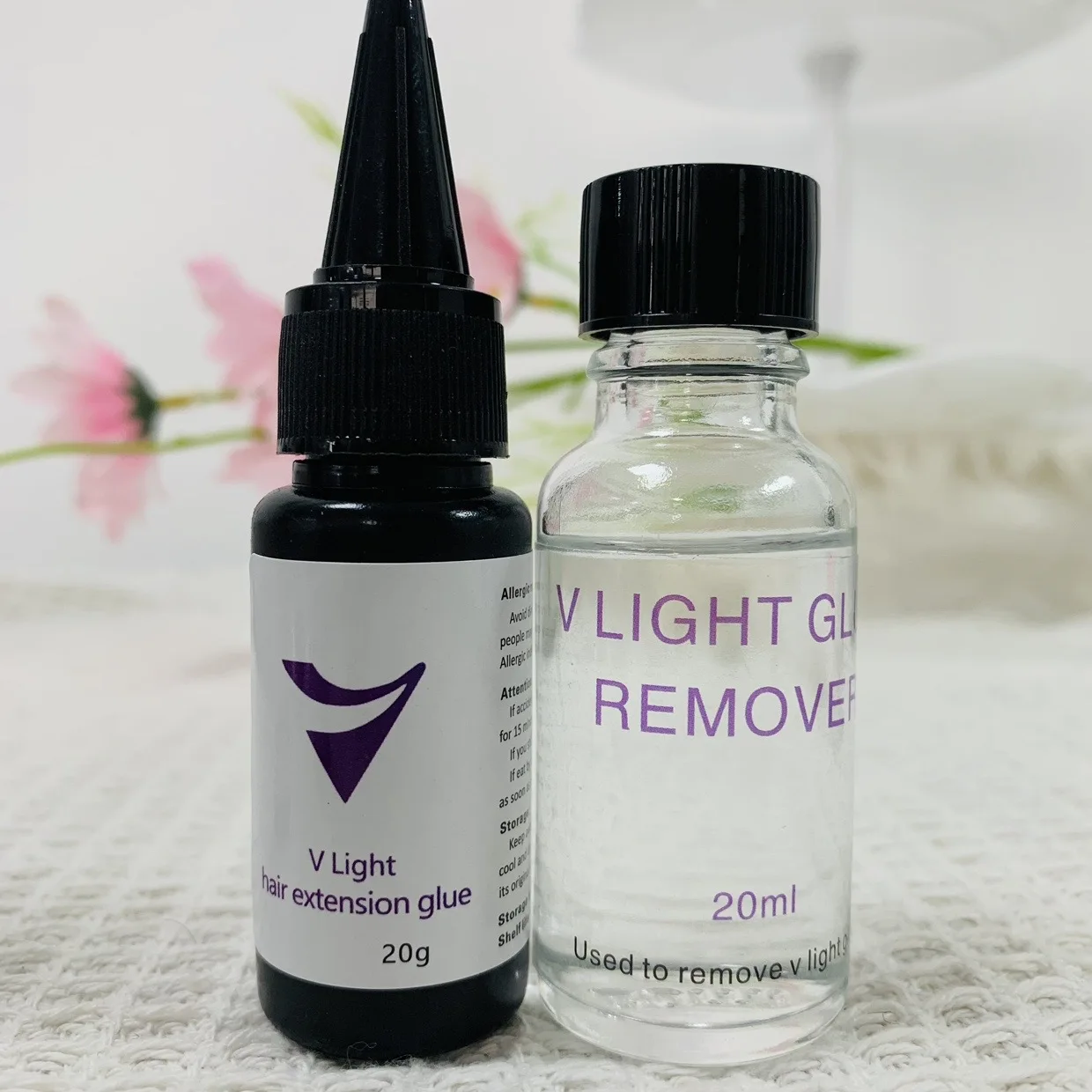 غراء تطويل الشعر بالأشعة فوق البنفسجية مع مزيل ضوء الأشعة فوق البنفسجية 20 جرام 20 مللي على شكل حرف V غراء تمديد الشعر الخفيف لتطويل الشعر بسرعة #5