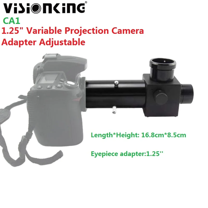 

Visionking 1.25" Variable Projection Camera Adapter Adjustable Aluminum Telescope Astrophotography Flip Mirror Camera Adapter