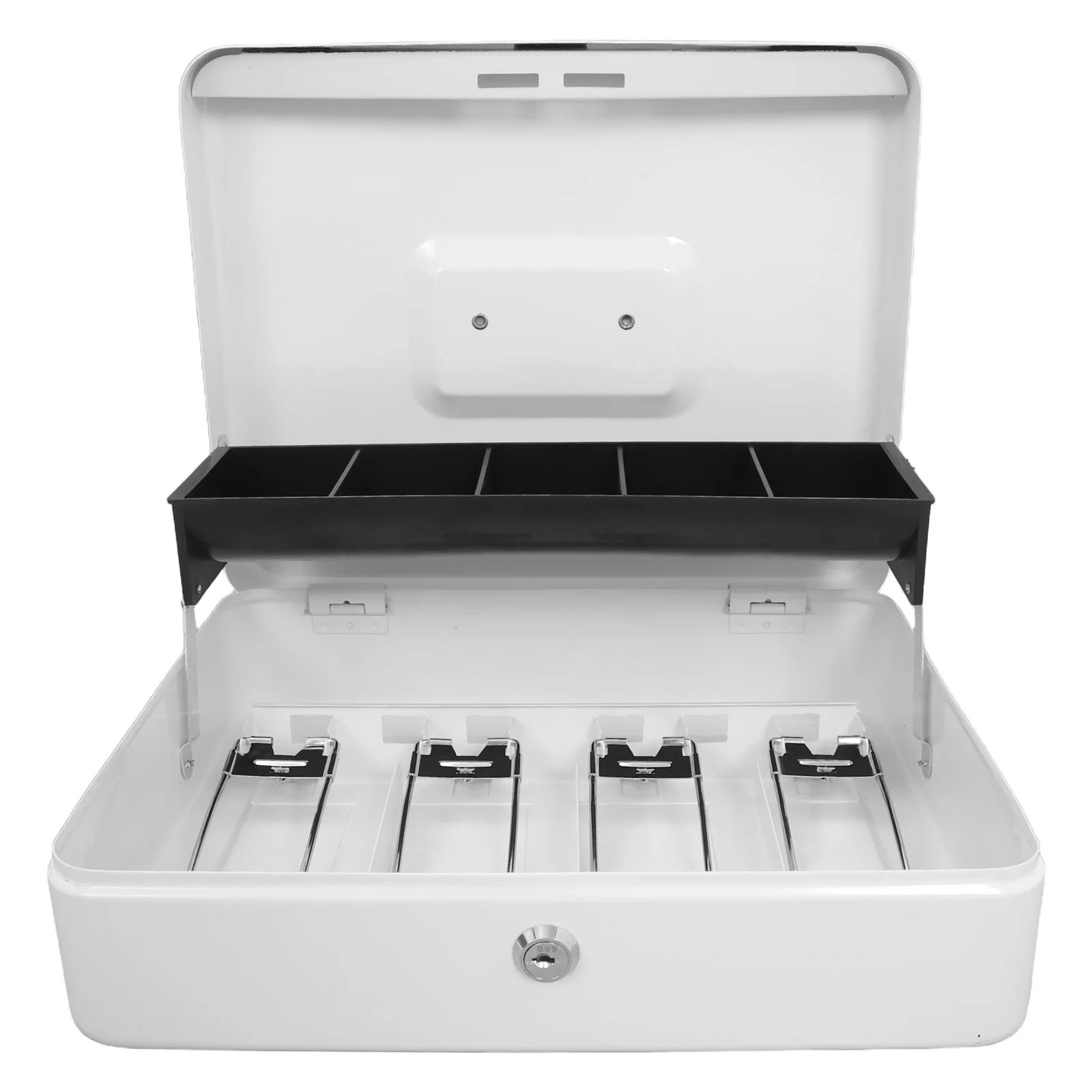 1Set Metalen Kassa Afsluitbare Organizer voor Retail Restaurant Service Kleine Veilige met Sleutel Geldhouder Kassa met Slot