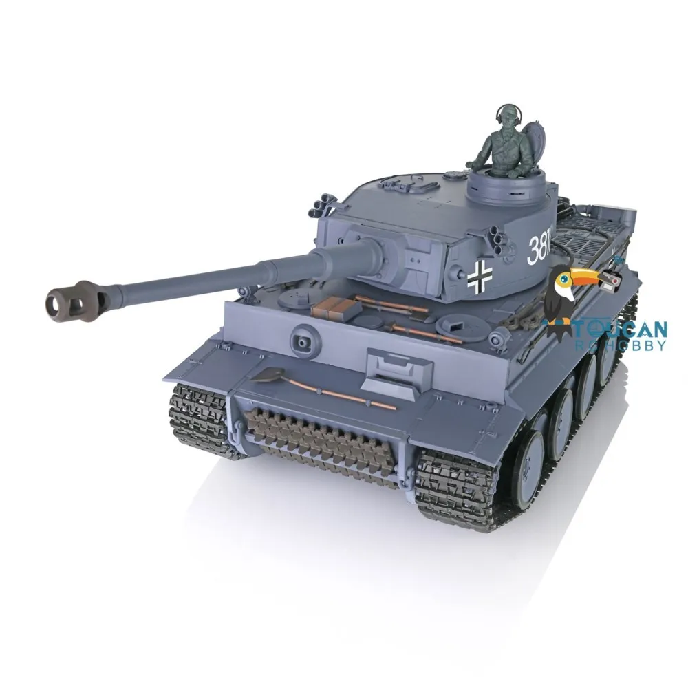 US Sale 2.4Ghz Henglong 1/16 Scale 7.0 Plastic Ver German Tiger I RTR RC Tank 3818 Model