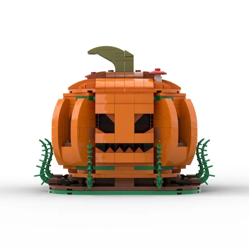 533PCS MOC Halloween Jack-o-Lantern Creative Pendant Pumpkin Monster Building Blocks Bricks Toys Christmas Boys and Girls gift