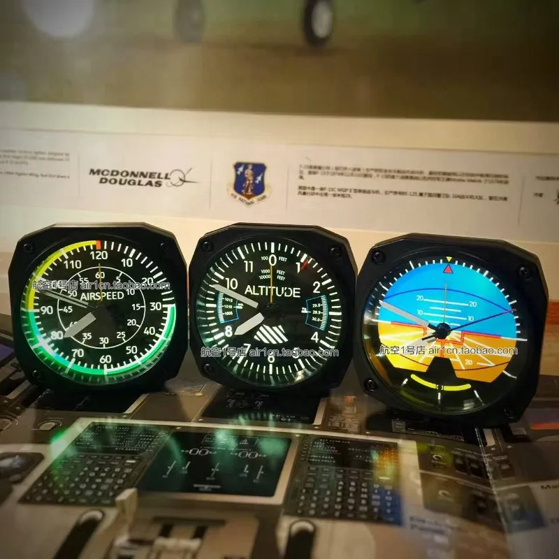 Aviation clock, aircraft instrument clock, aviation simulation instrument, simulated aircraft instrument/1pcs