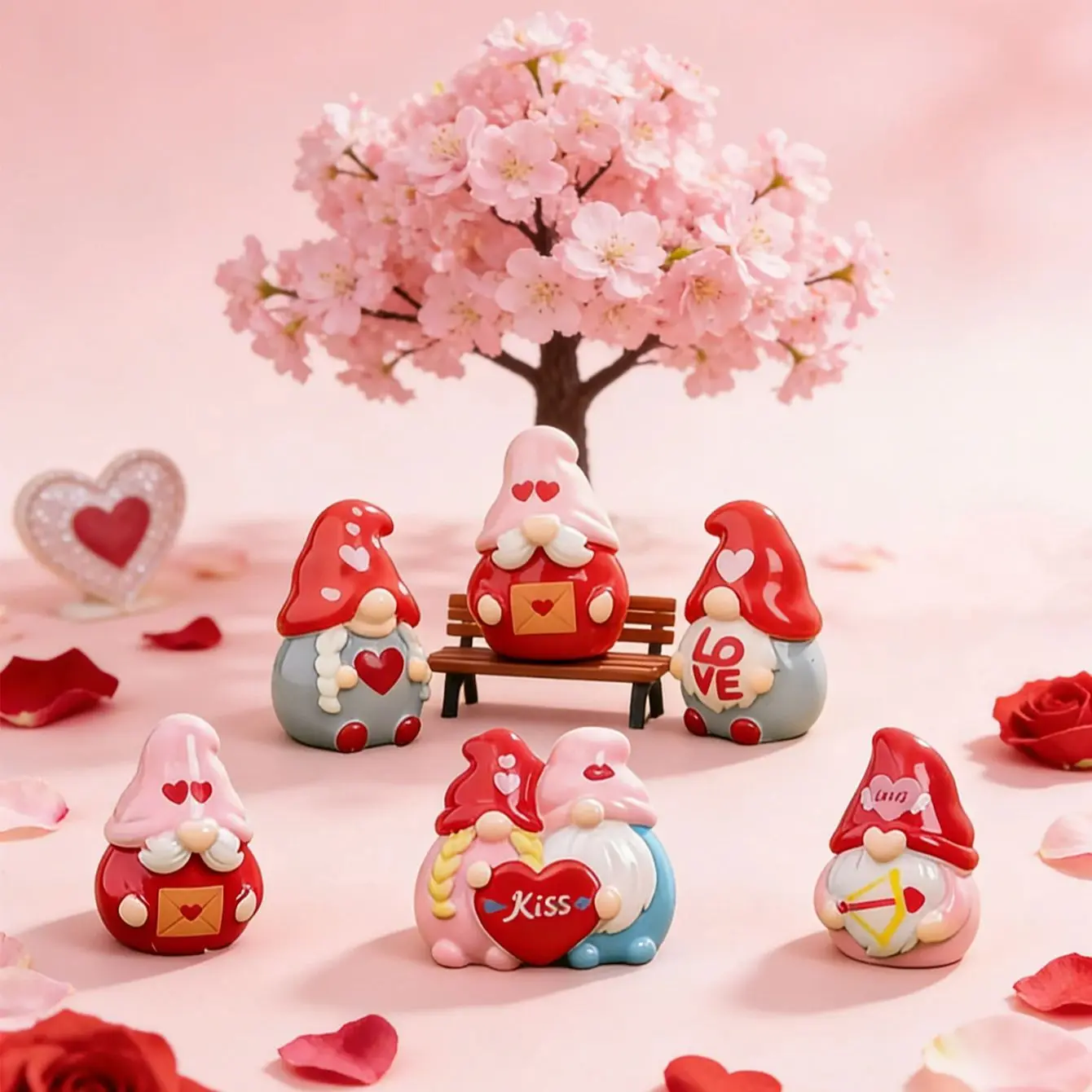 5PCS Valentine Gnom…