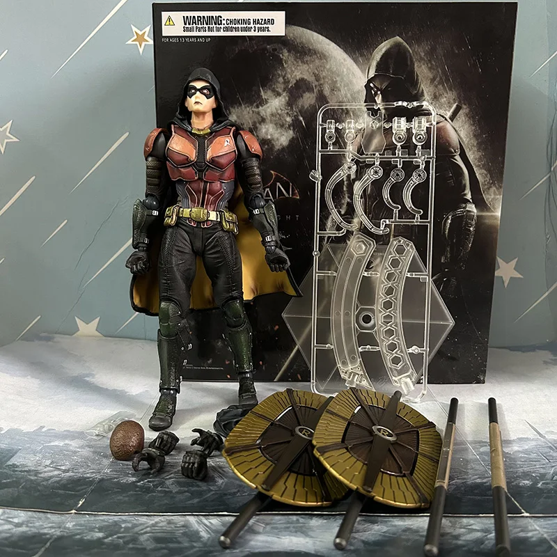 Play Arts Kai Batman Arkham Knight Action Figure NO.2 Robin PVC Figures Collectible Model Toy Boyfriend New Year Gifts 26CM