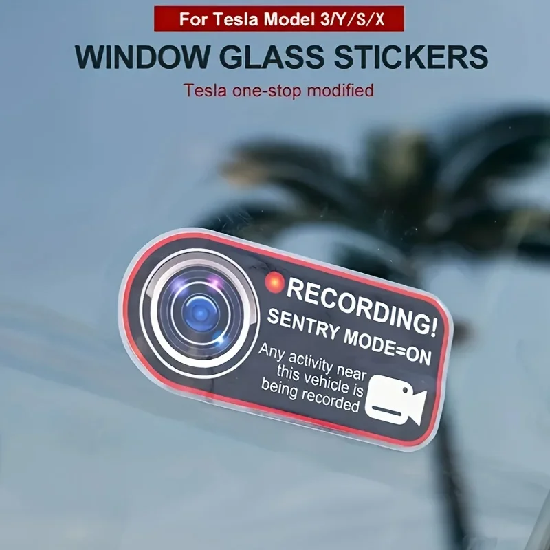 2個/セット「録音中！」 「セントリー モード オン」ステッカー - 電話、ラップトップ、スクラップブック用の取り外し可能な粘着デカール |   セキュリティ愛好家へのギフト