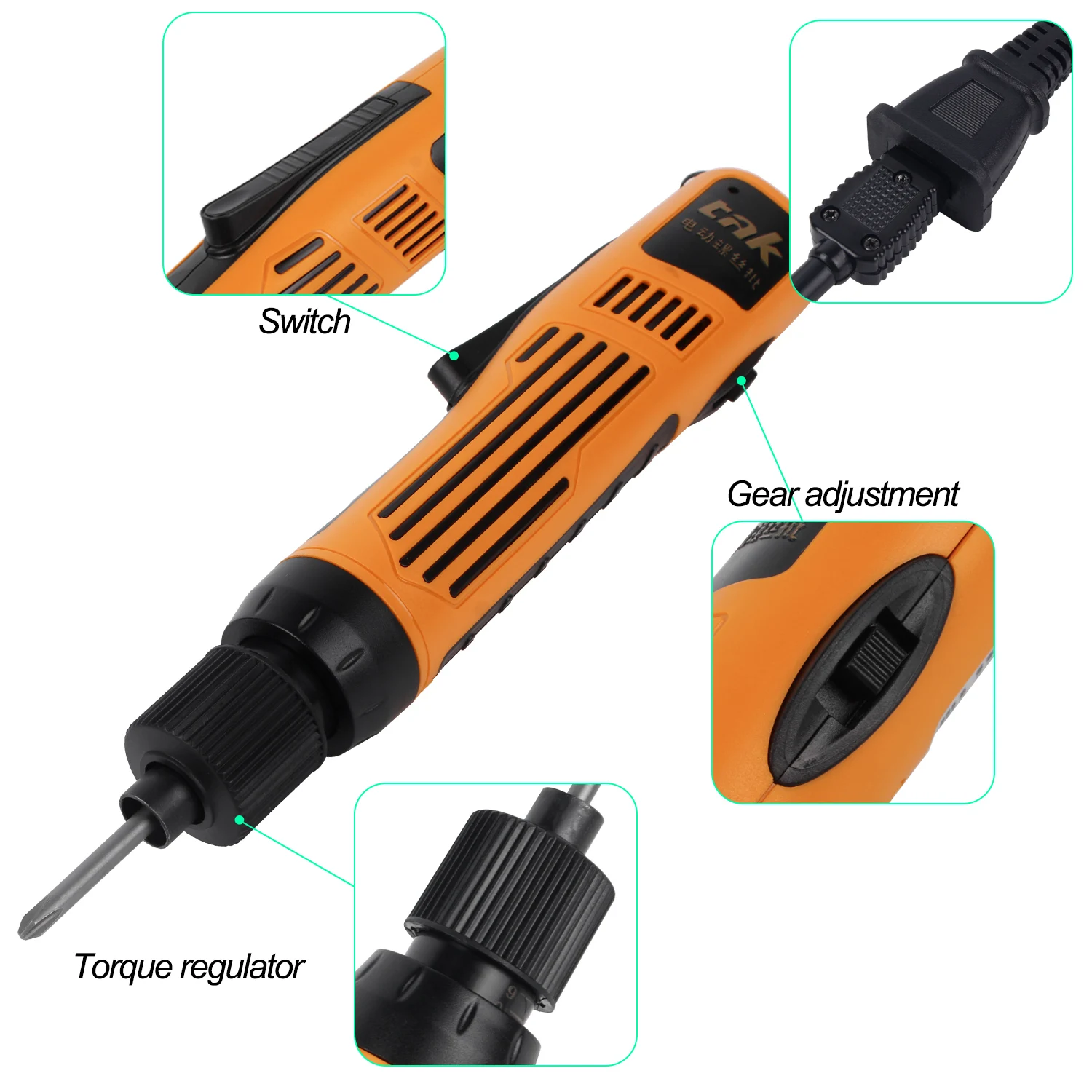 DC 18V-36V Semi-automatic Electric Drill DC6288 Power Screw Drivers Hand Drill Tools Industrial Electric Screwdriver With 21PCS