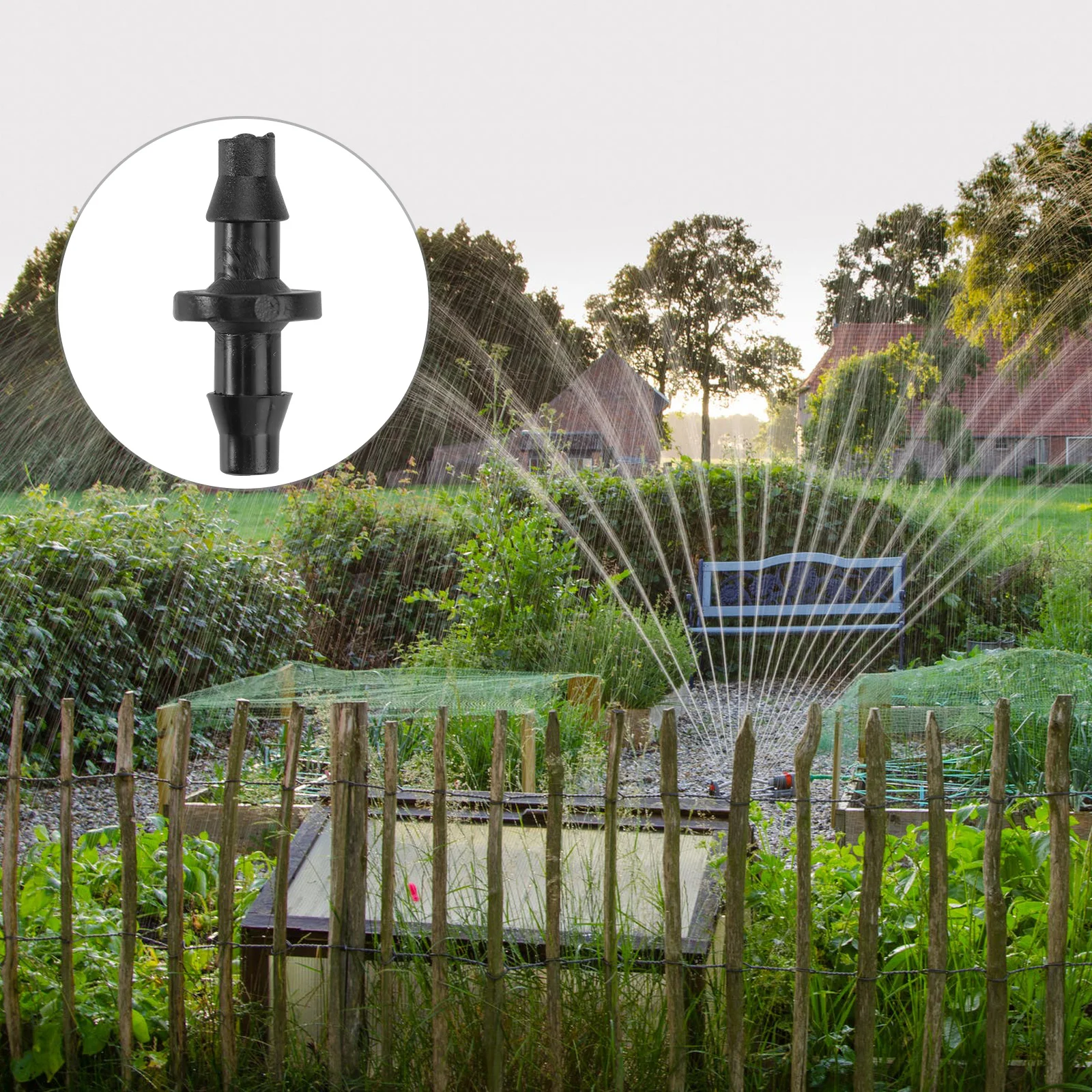 

100Pcs Plastic Hose Fitting Irrigation Connector 4 7mm Tube Joint Drip Gardening System Leakproof Black Hose Fitting