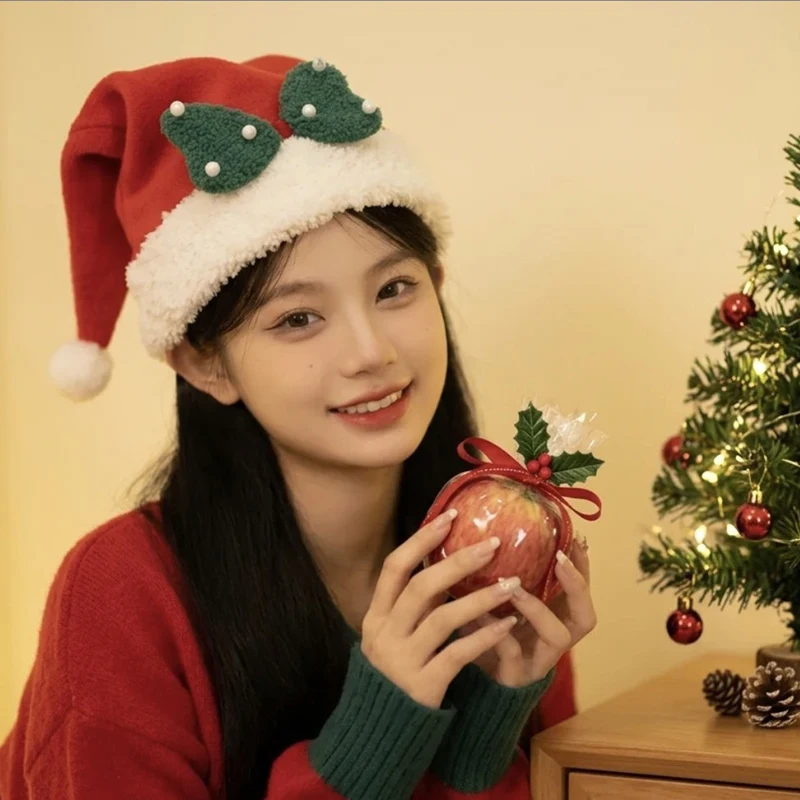 Cute Christmas Hat Children's and Adults' Santa Hats Holiday Dress Up Holiday Gifts Plush Snowman Hats Antler Bow