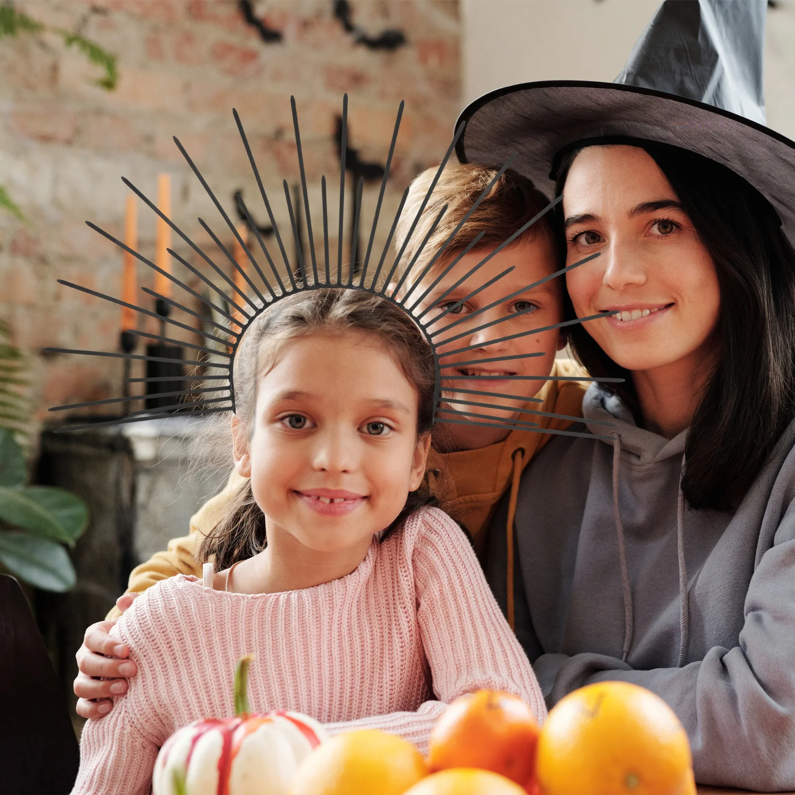 

1pcs Sunburst Spike Crown Headpiece Goddess Crown Halloween Costume Hair Accessory Party Cosplay Wedding Festival Prop Spiked