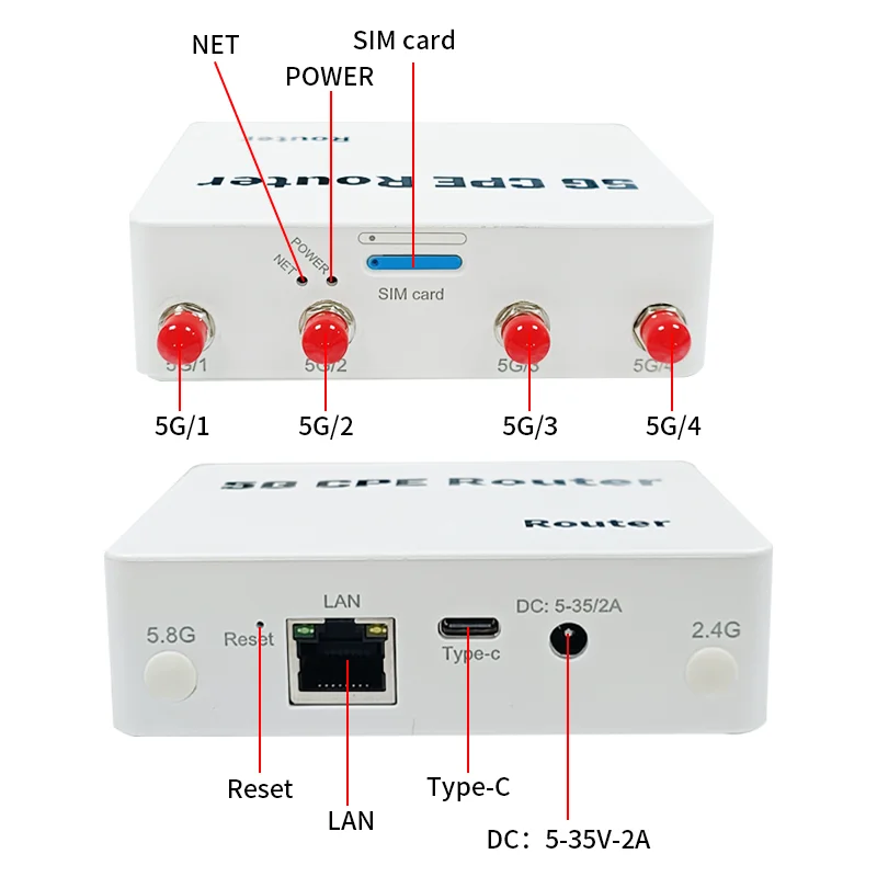 5g Router Modem Indoor CPE Rauter Mobile WiFi6 Wireless Hotspot 5G cpe router with sim card slot