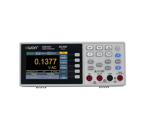 OWON XDM1041 XDM1241 Настольный цифровой мультиметр 4 1/2 55000 отсчетов True RMS 3,5-дюймовый ЖК-дисплей USB DC AC Вольтметр тока Температура 1