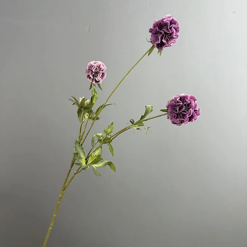 4 Stück Seidenlila Windmühlen Frucht Künstliche Blumen Tischdekoration Simulations-Windmühlen-Chrysanthemenzweig Kunstblume – Detail 22