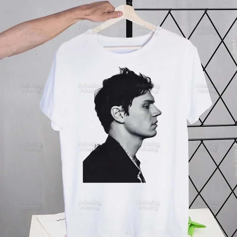 Evan Peters Skull Ahs Roanoke Men's Tshirt Cute Printing Shirt Mens Fashion T-Shirt For Men Casual Tops Short Sleeve