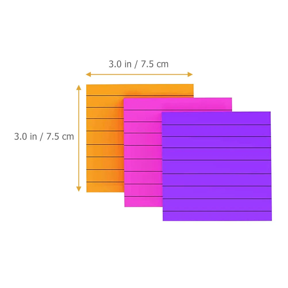 8pcs Transparent Lined Memo Stickers Translucent Note Pads For Office School Study Compact Learning Stationery