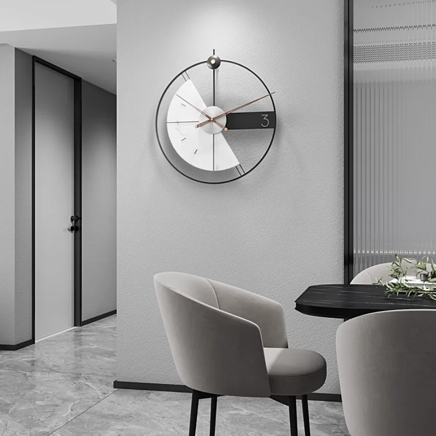 

Decoration Wall Clock Living Room Art Round Unique Home Wall Clock Pieces Modern White Kitchen Battery Nordic Chambre Room Decor