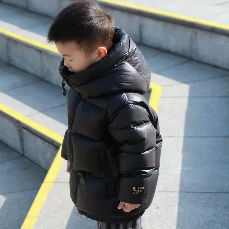 New Korean Version Childrens Down Jacket For Boys And Girls White Duck Down Thickened Short Medium To Large Childrens Winter