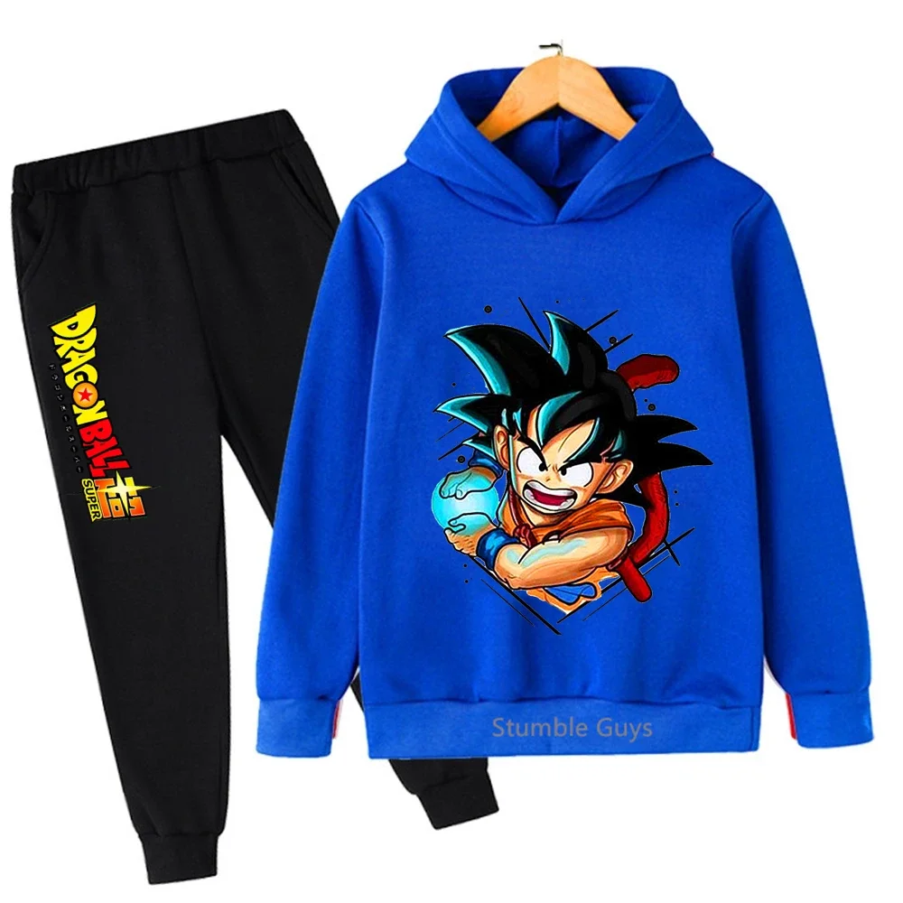 

Комплект худи Dragon Ball для детей: осенняя одежда в стиле аниме для мальчиков и девочек, толстовки с Гоку, модный повседневный спортивный костюм ​