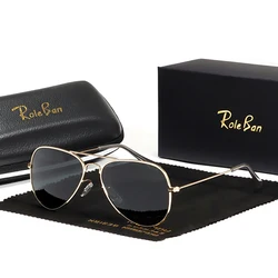 Luxury Men's Polarized Sunglasses Driving Sun Glasses For Men Women Brand Designer Male Vintage Black Pilot Rays Sunglass UV400