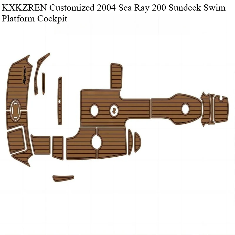 

KXKZREN Customized 2004 Sea Ray 200 Sundeck Swim Platform Cockpit Non-slip Yacht Boat Decking Sheet Pad EVA Foam Flooring Mat