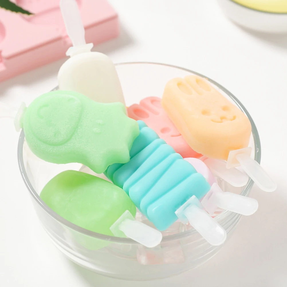 

2pcs Homemade DIY Ice Cream Mold Silicone Ice Cream Popsicle Mold with Lids for Home Use (Assorted Color)