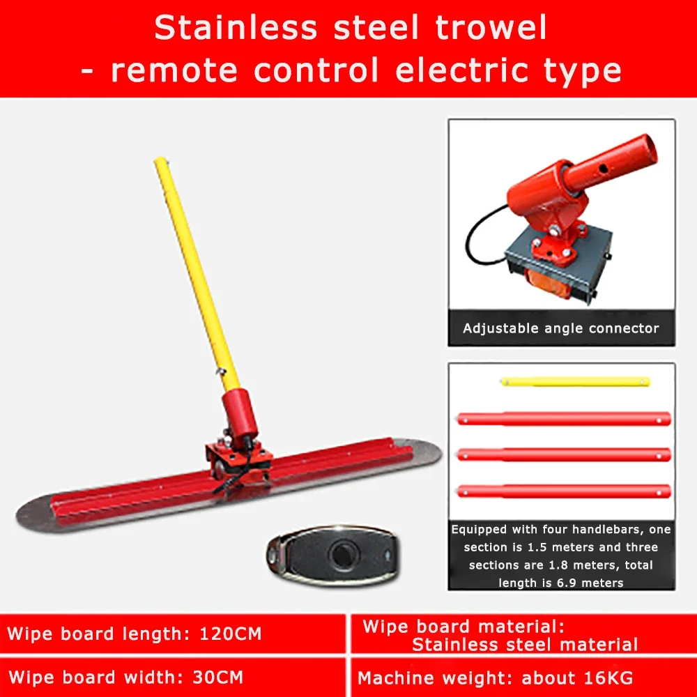 100-120cm Concrete Leveling Machine Lengthened Manual Push-Pull Leveling Cement Road Leveling Machine Manganese Steel Trowel