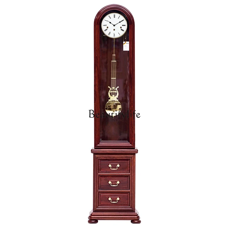 New Chinese floor clock living room simple retro mechanical floor clock